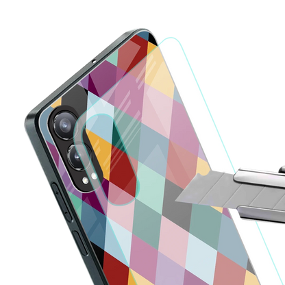 Diamond Palette stylish phone case for oneplus nord ce 4 lite | glossy glass and slim fit