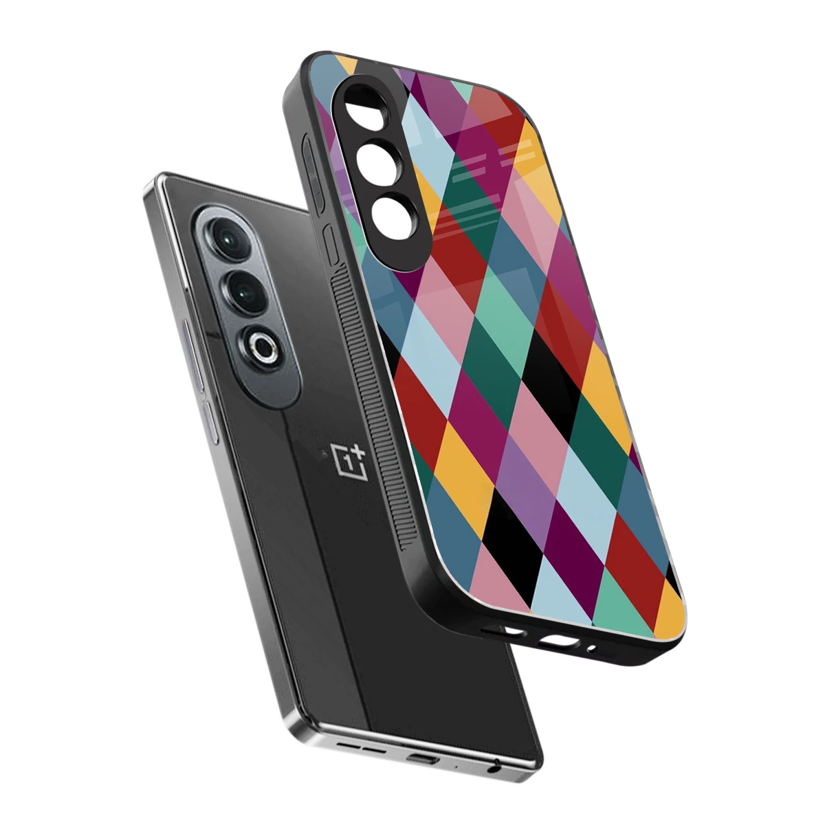 Diamond Palette sleek oneplus nord ce 4 cover with tempered glass back and TPU edges