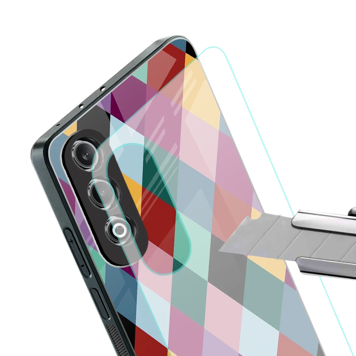 Diamond Palette stylish phone case for oneplus nord ce 4 | glossy glass and slim fit