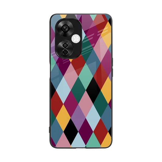 Diamond Palette back phone cover | glass case for oneplus nord ce 3 lite