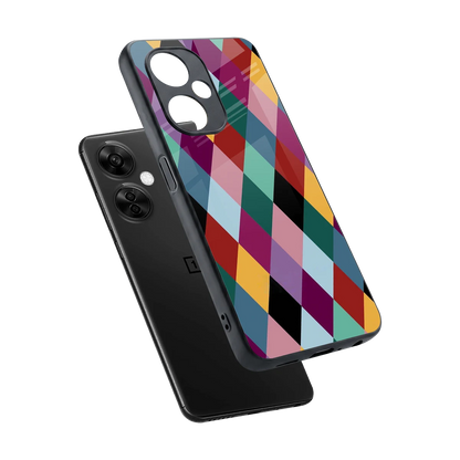 Diamond Palette sleek oneplus nord ce 3 lite cover with tempered glass back and TPU edges