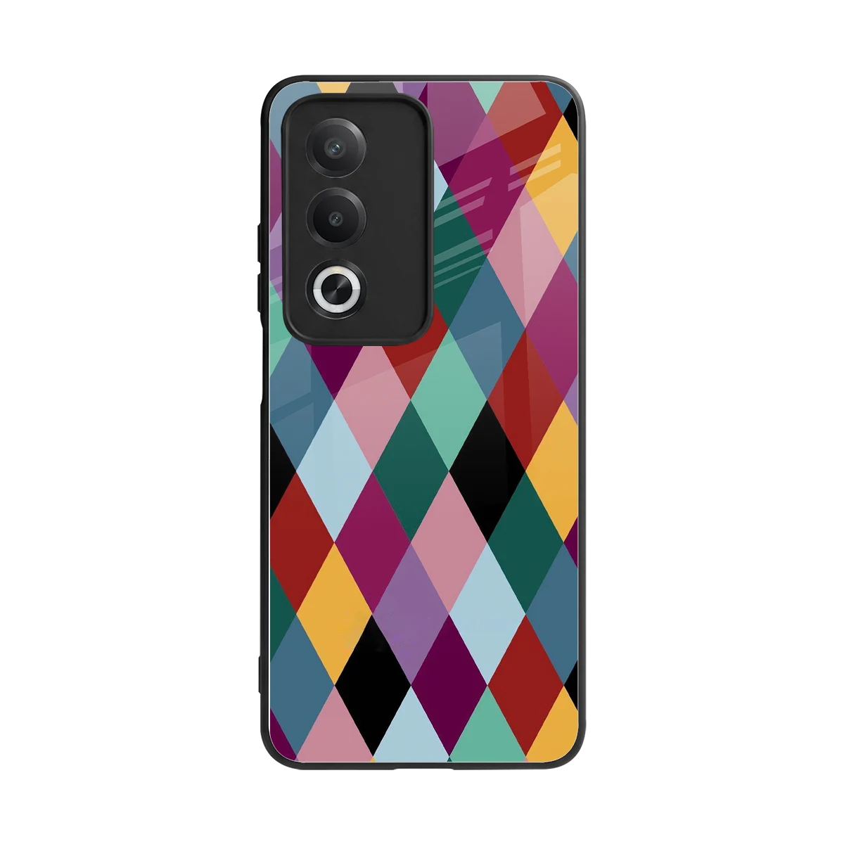 Diamond Palette back phone cover | glass case for oppo a3 pro