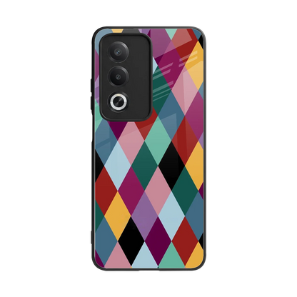 Diamond Palette back phone cover | glass case for oppo a3 pro