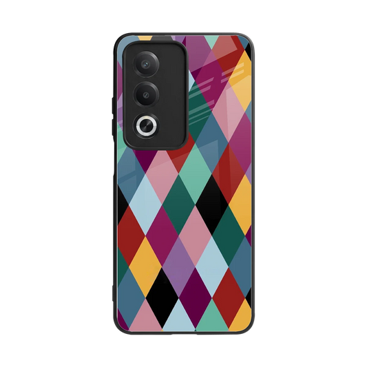 Diamond Palette back phone cover | glass case for oppo a3 pro