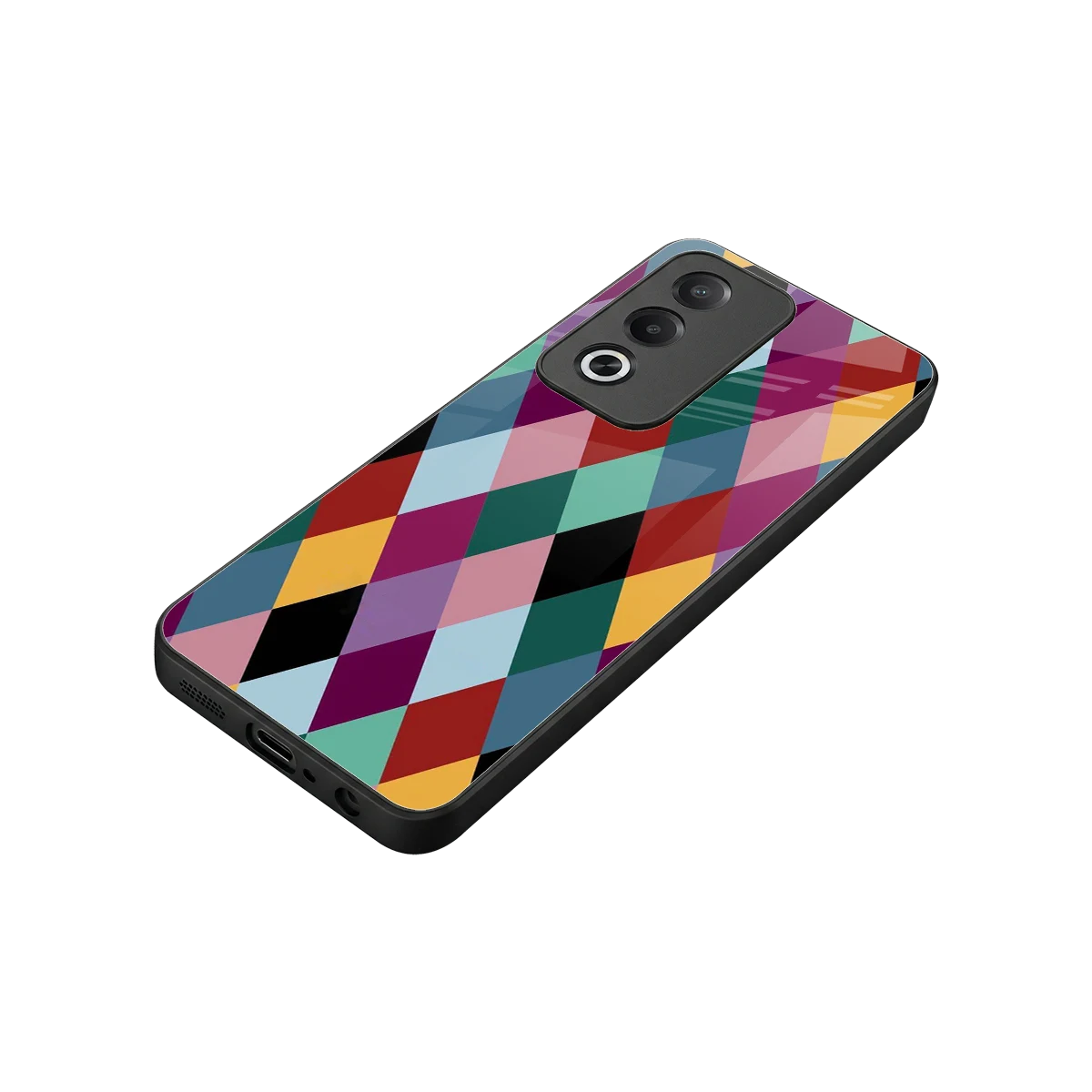 Diamond Palette stylish phone case for oppo a3 pro | glossy glass and slim fit