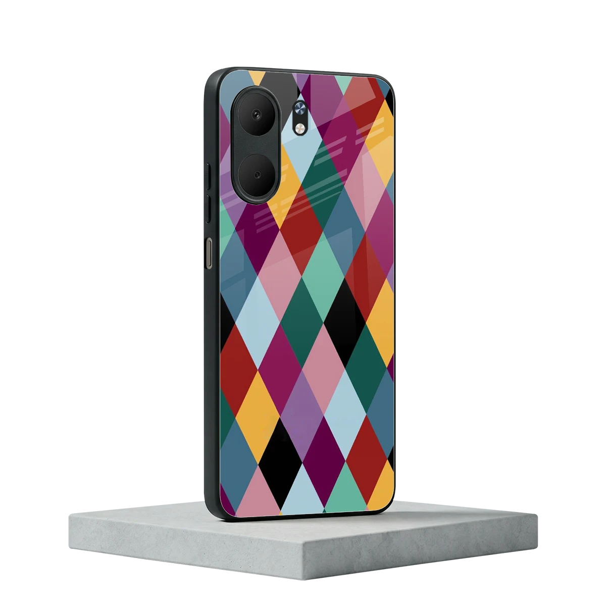 Diamond Palette oppo a5x 5g mobile cover | shockproof glass phone case