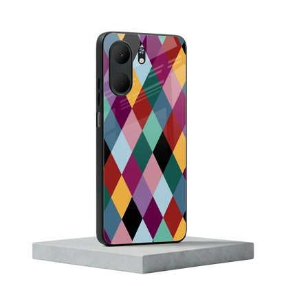 Diamond Palette oppo a5x 5g mobile cover | shockproof glass phone case