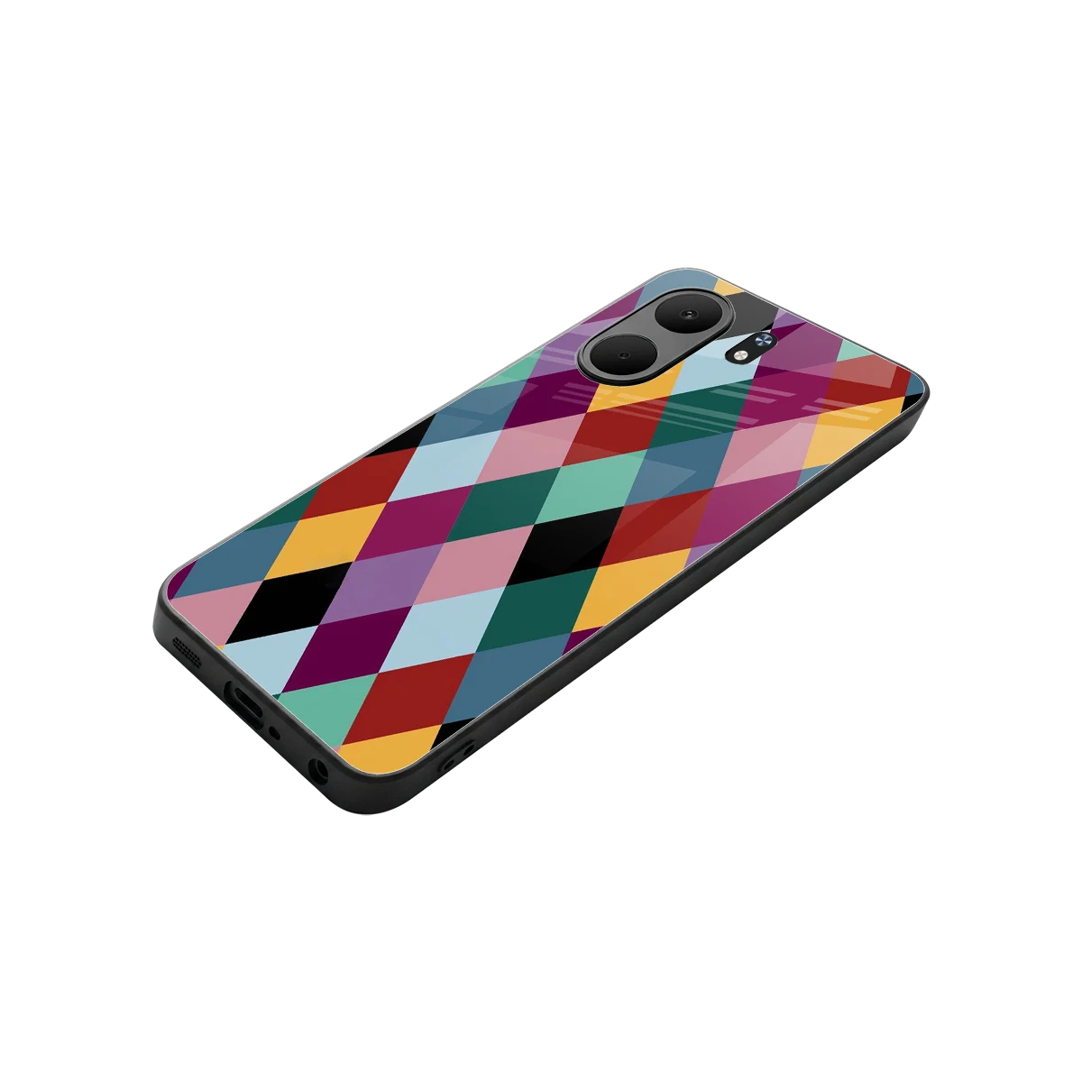 Diamond Palette stylish phone case for oppo a5x 5g | glossy glass and slim fit