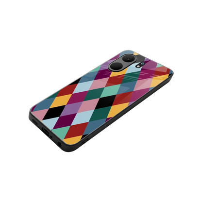 Diamond Palette stylish phone case for oppo a5x 5g | glossy glass and slim fit