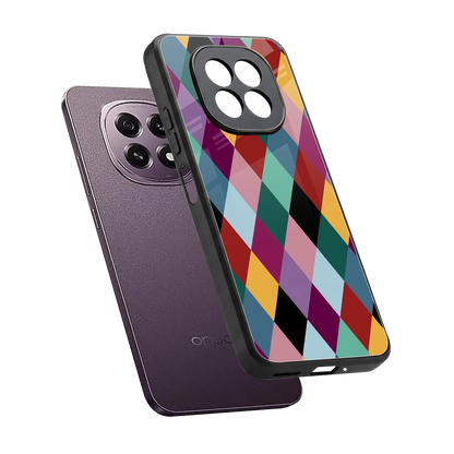Diamond Palette sleek oppo f29 5g cover with tempered glass back and TPU edges