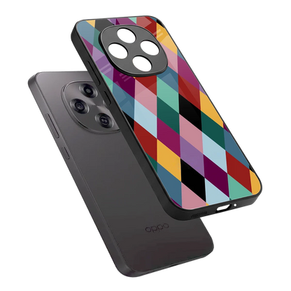 Diamond Palette sleek oppo f31 pro 5g cover with tempered glass back and TPU edges