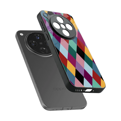 Diamond Palette sleek oppo find x8 cover with tempered glass back and TPU edges