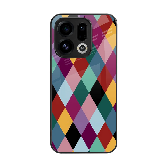 Diamond Palette back phone cover | glass case for oppo find x9