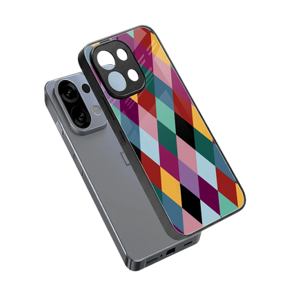 Diamond Palette sleek oppo k13 5g cover with tempered glass back and TPU edges