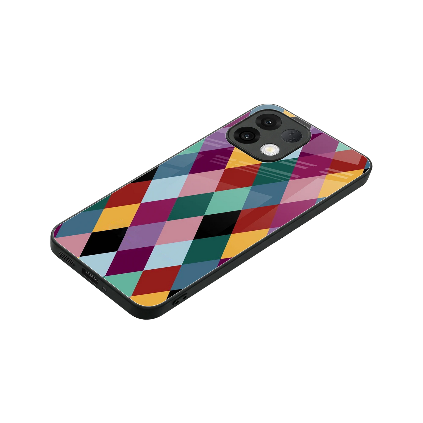 Diamond Palette stylish phone case for oppo k13 5g | glossy glass and slim fit