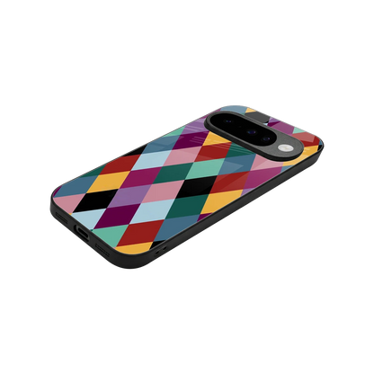 Diamond Palette stylish phone case for google pixel 10 | glossy glass and slim fit
