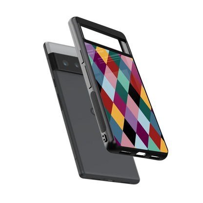 Diamond Palette sleek google pixel 6 pro cover with tempered glass back and TPU edges