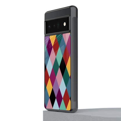 Diamond Palette stylish phone case for google pixel 6 pro | glossy glass and slim fit