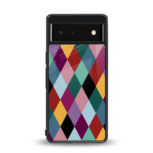 Diamond Palette back phone cover | glass case for google pixel 6