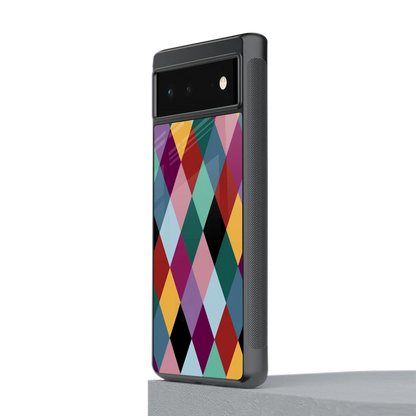 Diamond Palette stylish phone case for google pixel 6a | glossy glass and slim fit