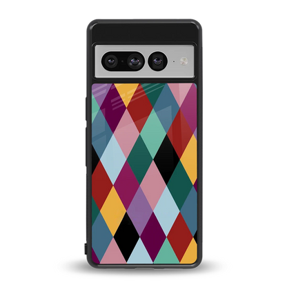 Diamond Palette back phone cover | glass case for google pixel 7 pro