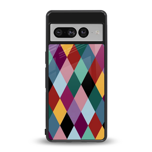 Diamond Palette back phone cover | glass case for google pixel 7 pro