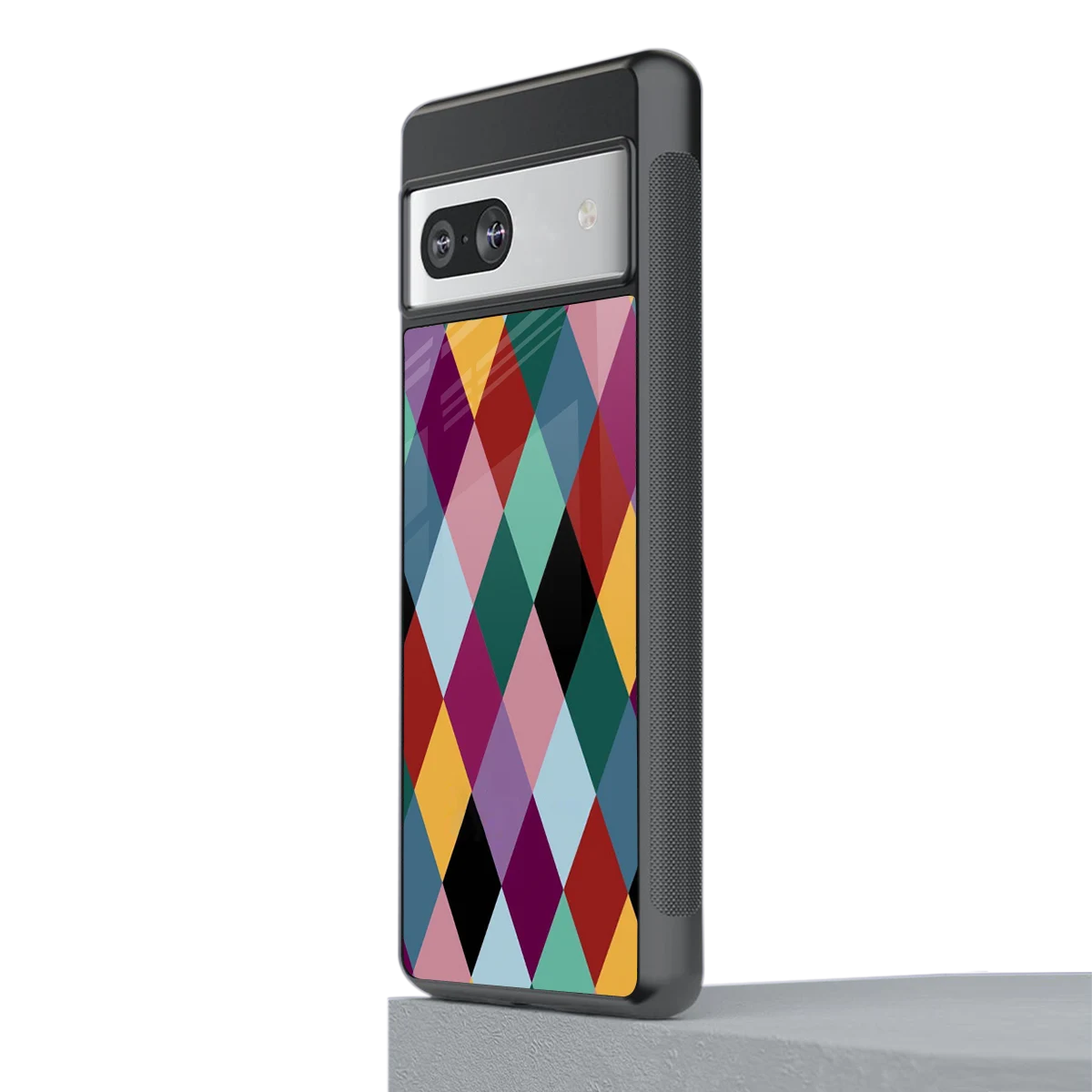 Diamond Palette stylish phone case for google pixel 7a | glossy glass and slim fit