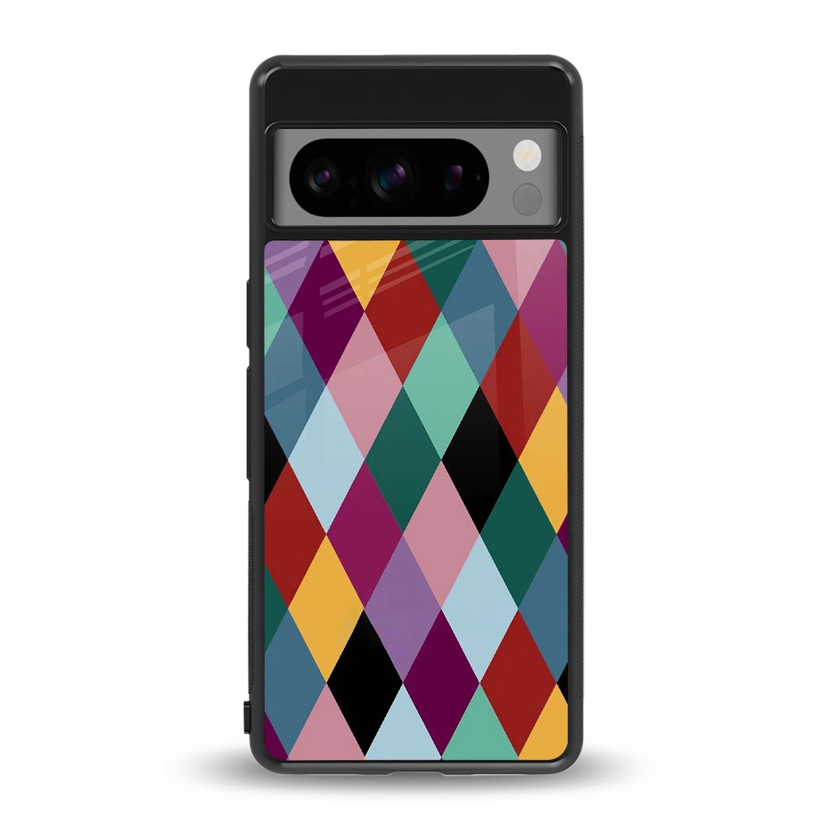 Diamond Palette back phone cover | glass case for google pixel 8 pro