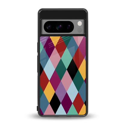 Diamond Palette back phone cover | glass case for google pixel 8 pro