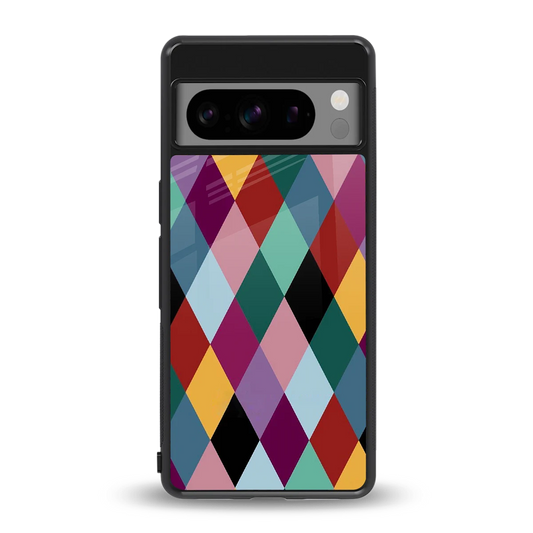 Diamond Palette back phone cover | glass case for google pixel 8 pro