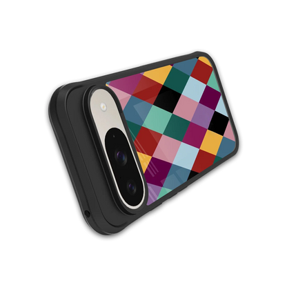 Diamond Palette stylish phone case for google pixel 9 | glossy glass and slim fit