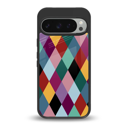 Diamond Palette back phone cover | glass case for google pixel 9 pro