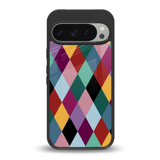 Diamond Palette back phone cover | glass case for google pixel 9 pro xl