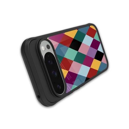 Diamond Palette stylish phone case for google pixel 9 pro xl | glossy glass and slim fit