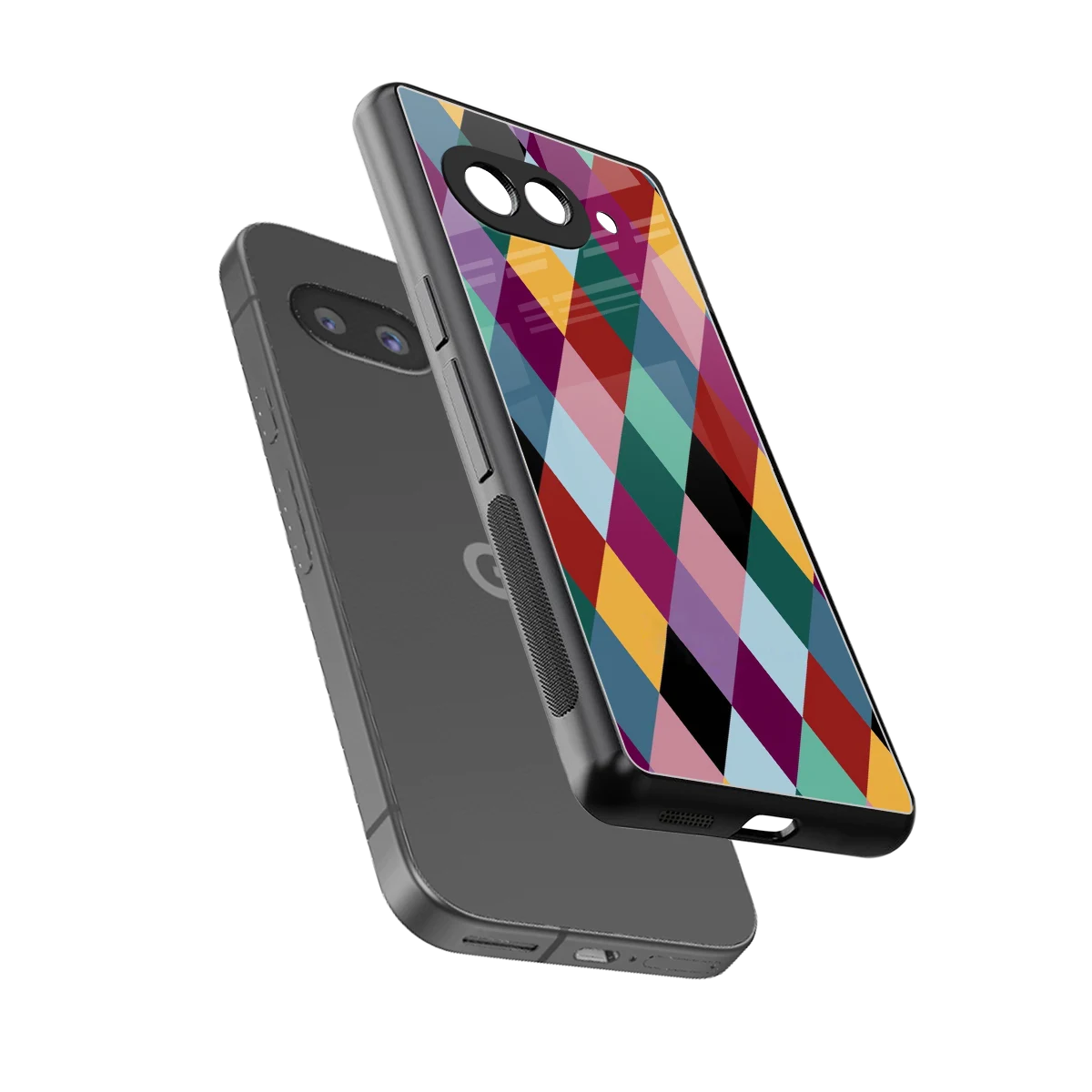 Diamond Palette sleek google pixel 10a cover with tempered glass back and TPU edges