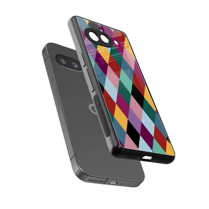Diamond Palette sleek google pixel 10a cover with tempered glass back and TPU edges