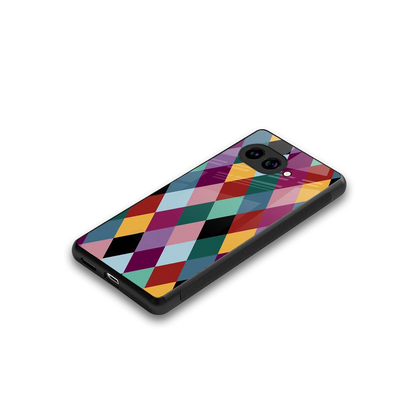 Diamond Palette stylish phone case for google pixel 10a | glossy glass and slim fit