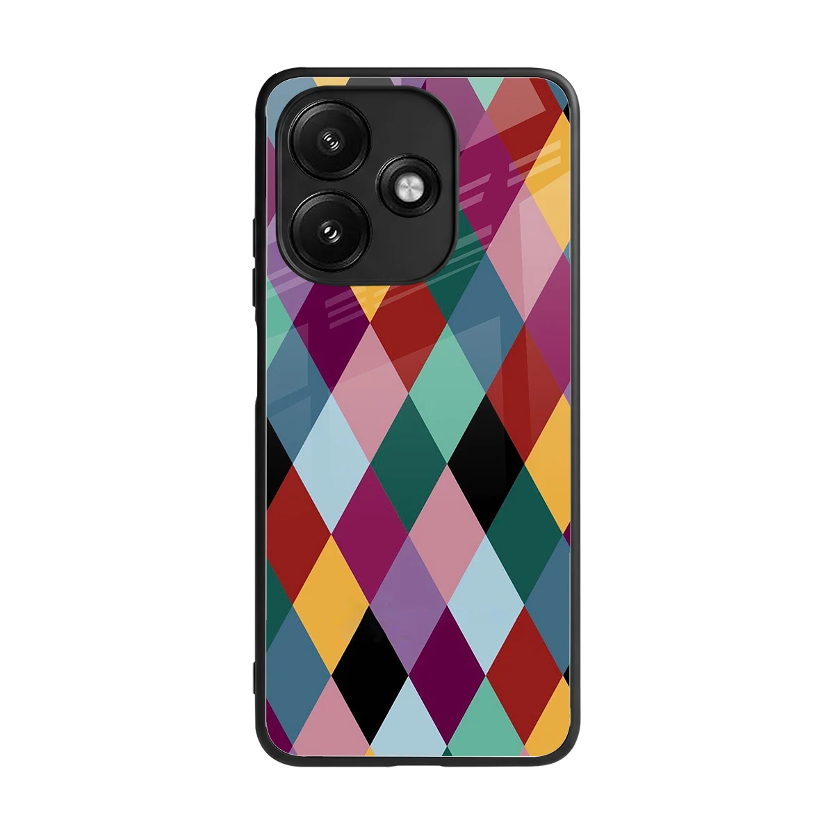 Diamond Palette back phone cover | glass case for redmi 12 5g