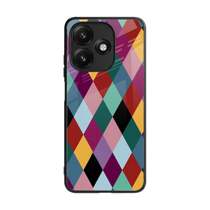 Diamond Palette back phone cover | glass case for redmi 12 5g