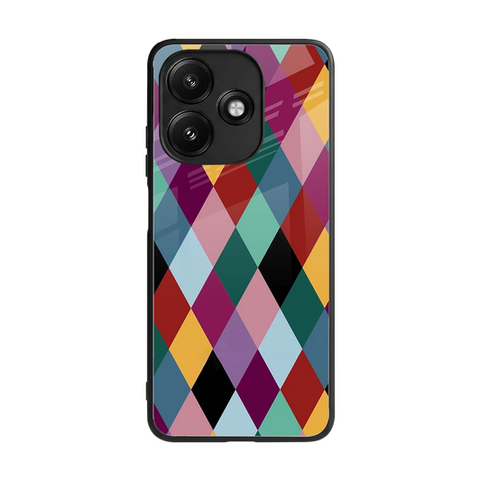 Diamond Palette back phone cover | glass case for redmi 12 5g
