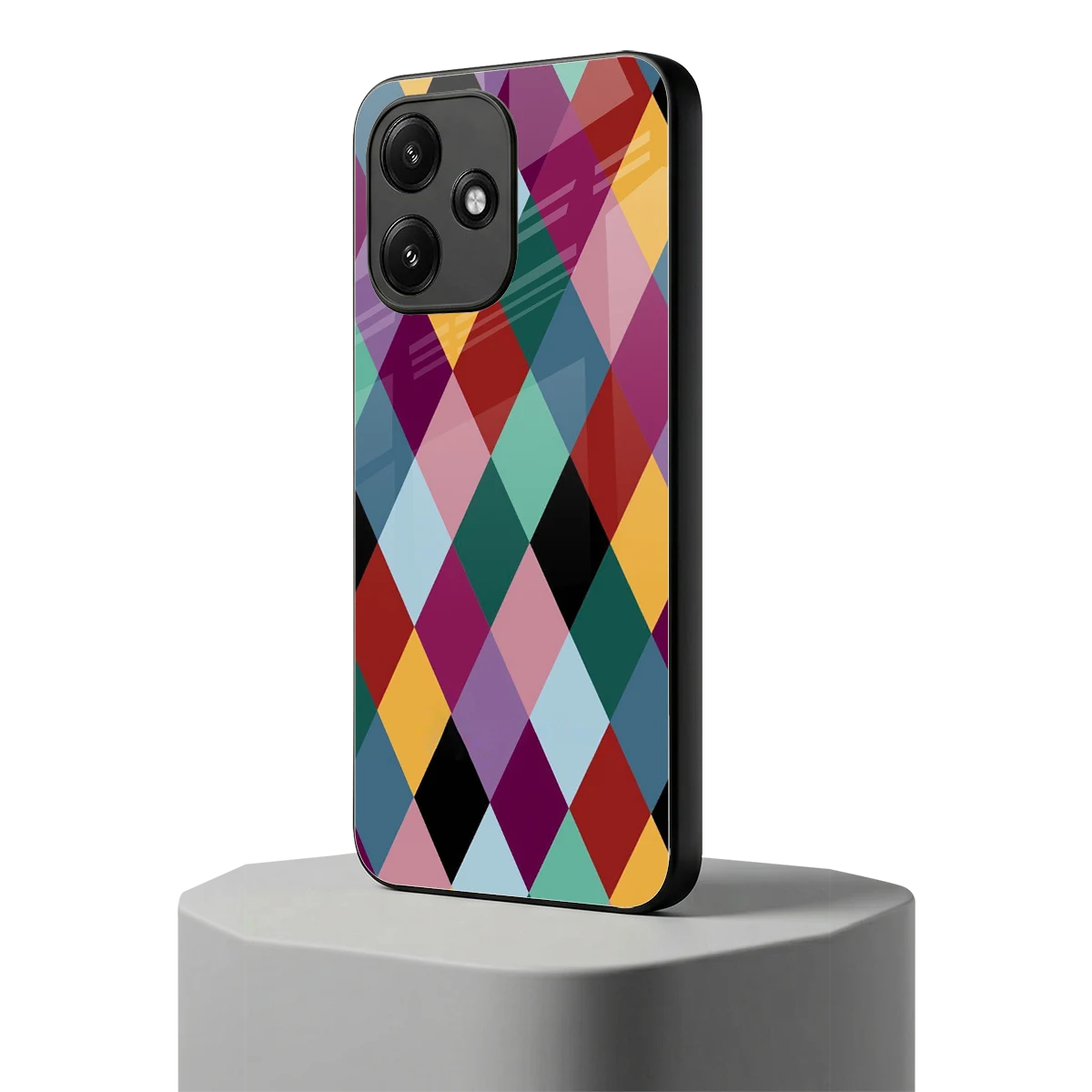 Diamond Palette redmi 12 5g mobile cover | shockproof glass phone case