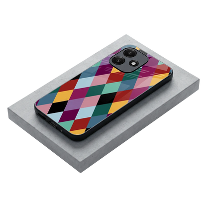 Diamond Palette stylish phone case for redmi 12 5g | glossy glass and slim fit