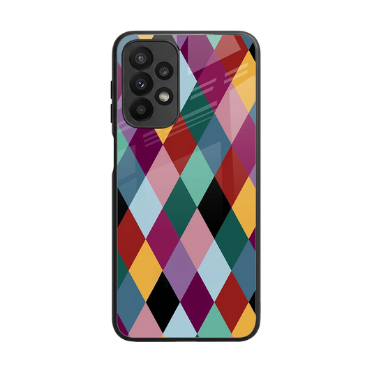 Diamond Palette back phone cover | glass case for samsung galaxy a23