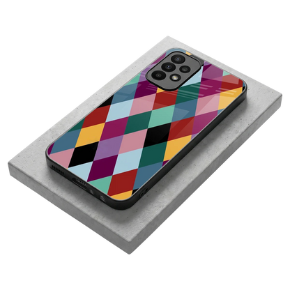 Diamond Palette stylish phone case for samsung galaxy a23 | glossy glass and slim fit