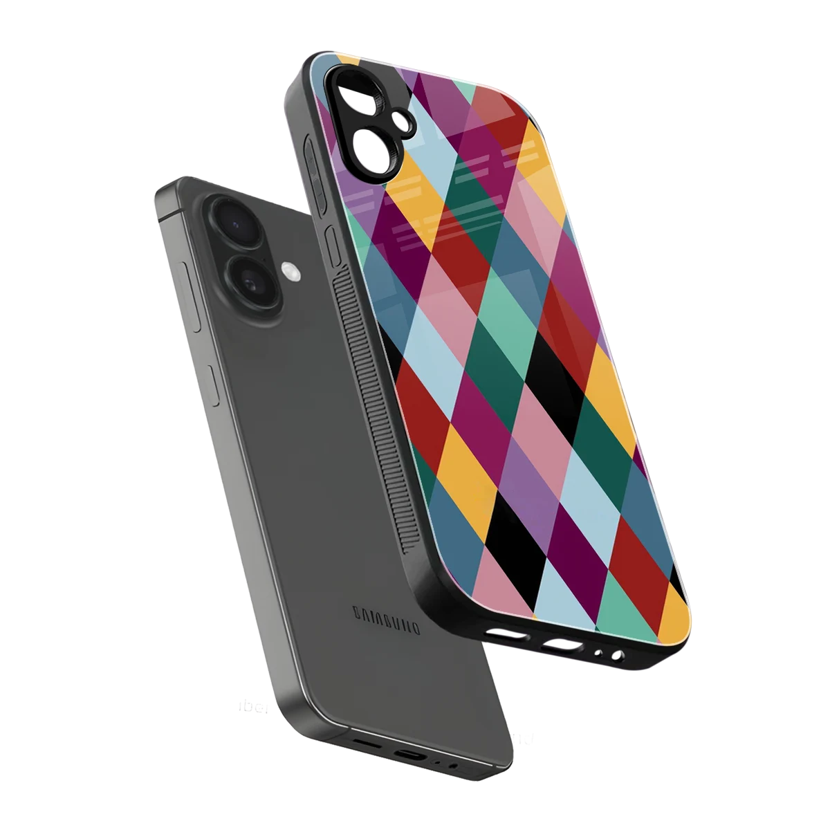 Diamond Palette sleek samsung galaxy a06 5g cover with tempered glass back and TPU edges