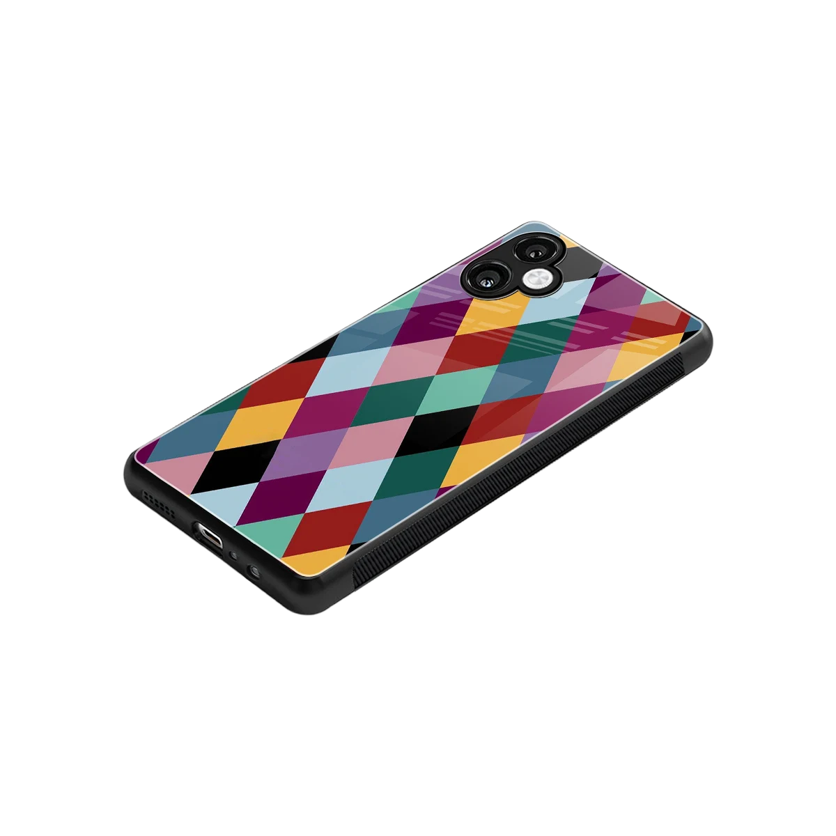 Diamond Palette stylish phone case for samsung galaxy a06 5g | glossy glass and slim fit