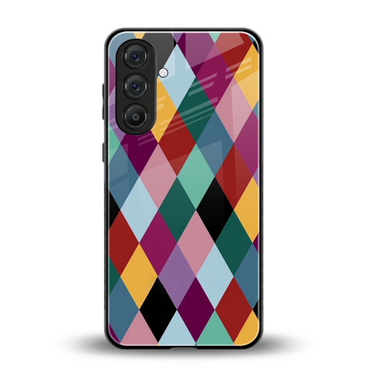 Diamond Palette back phone cover | glass case for samsung galaxy m36 5g
