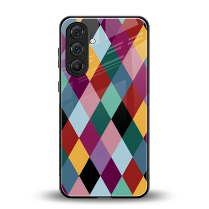 Diamond Palette back phone cover | glass case for samsung galaxy m35 5g