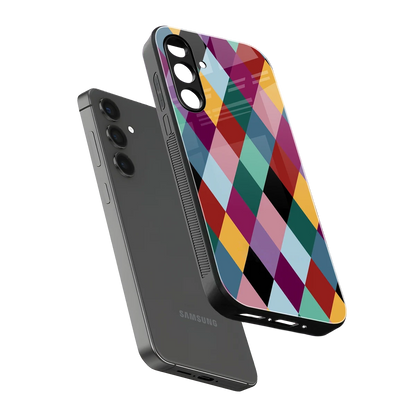 Diamond Palette sleek samsung galaxy m35 5g cover with tempered glass back and TPU edges
