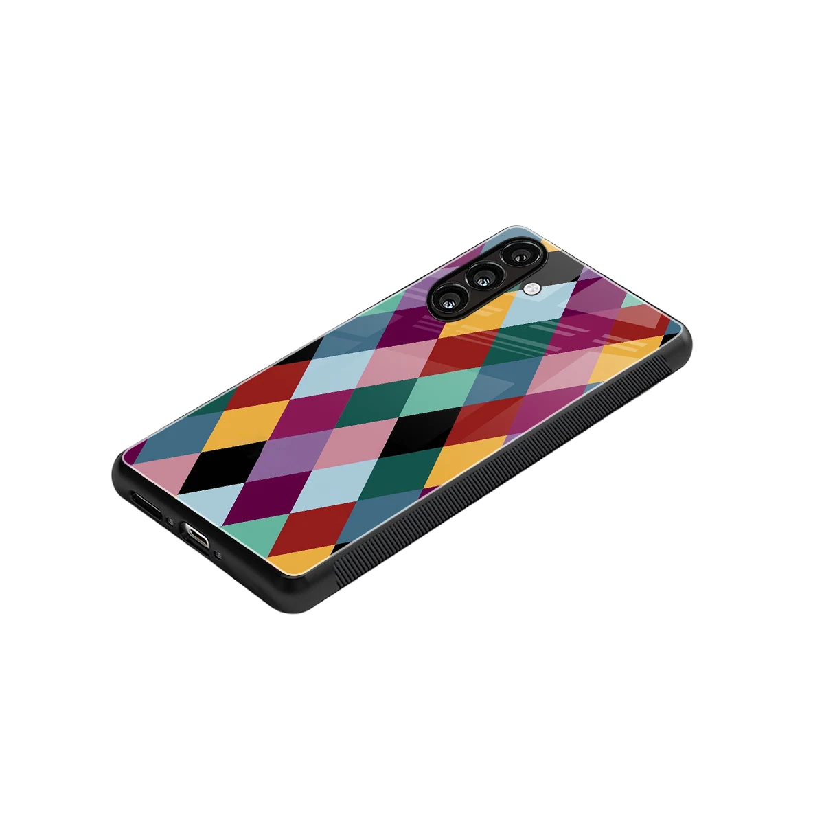 Diamond Palette stylish phone case for samsung galaxy m35 5g | glossy glass and slim fit